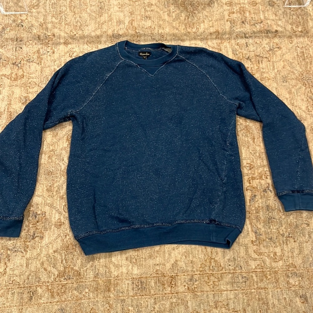 Steven Alan Blue Cotton Speckled Sweatshirt